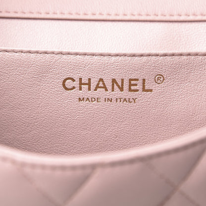 Chanel Lambskin Quilted Clutch With Chain Flap Light Pink 5 of 10