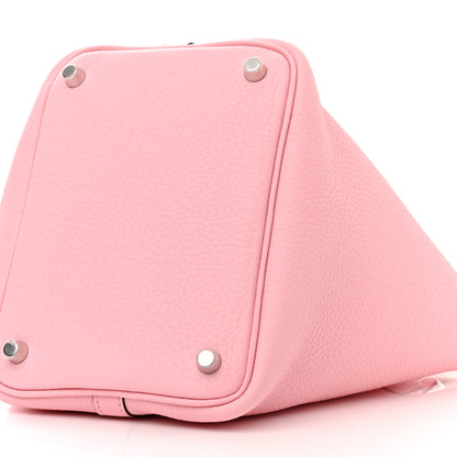 Hermes Taurillon Clemence Picotin Lock 18 PM Rose Sakura 9 of 9