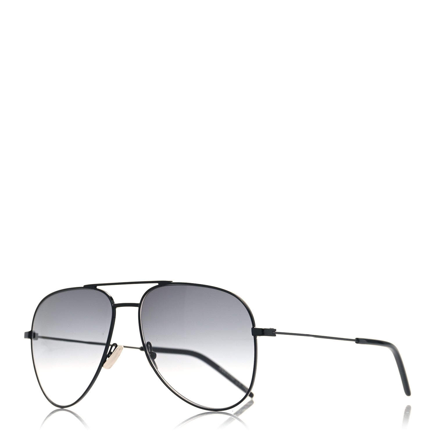 Saint Laurent Metal Aviator Classic 11 Rim Sunglasses Black 1 of 8