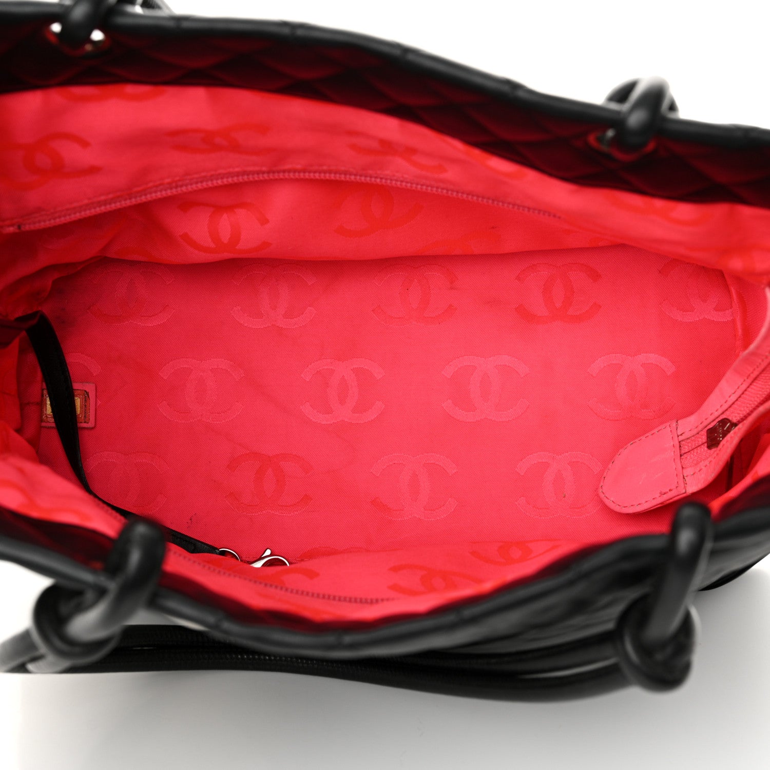 Chanel Calfskin Quilted Large Cambon Tote Black White 5 of 16