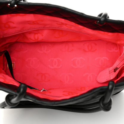 Chanel Calfskin Quilted Large Cambon Tote Black White 5 of 16