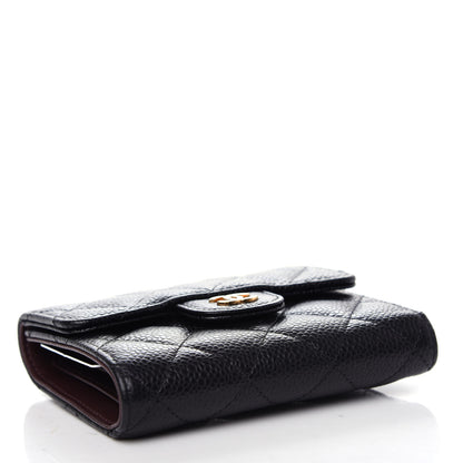 Chanel Caviar Quilted Compact Flap Wallet Black 4 of 10