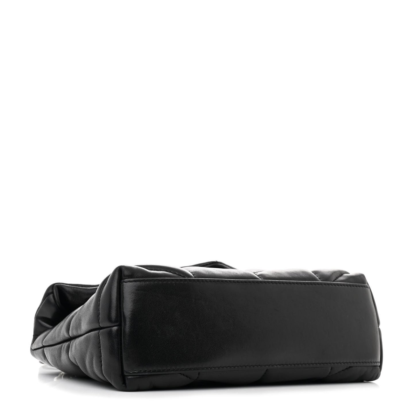 Lambskin Quilted Toy Loulou Puffer Monogram Chain Satchel Black