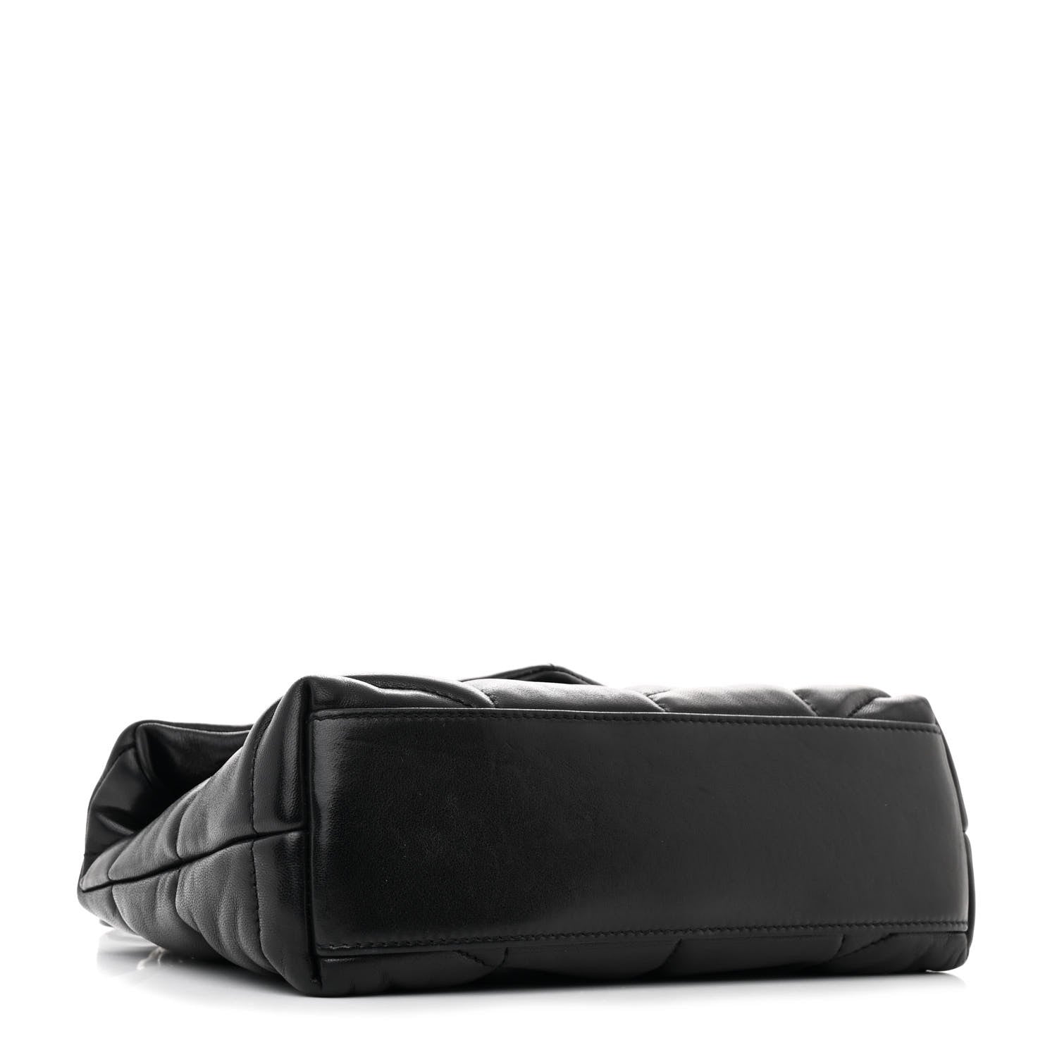 Saint Laurent Lambskin Quilted Toy Loulou Puffer Monogram Chain Satchel Black 4 of 10