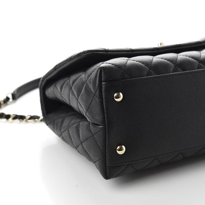 Chanel Caviar Quilted Small Coco Handle Flap Black 6 of 11