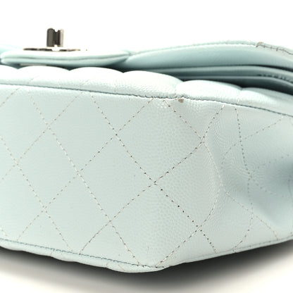 Chanel Caviar Quilted Small Double Flap Light Blue 9 of 9