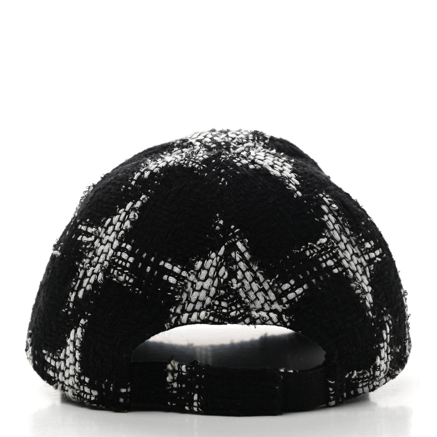 Tweed Cap Hat L Black White