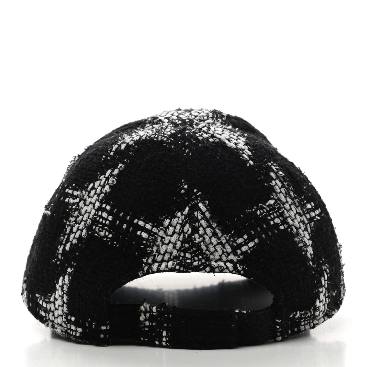 Chanel Tweed Cap Hat L Black White 6 of 8