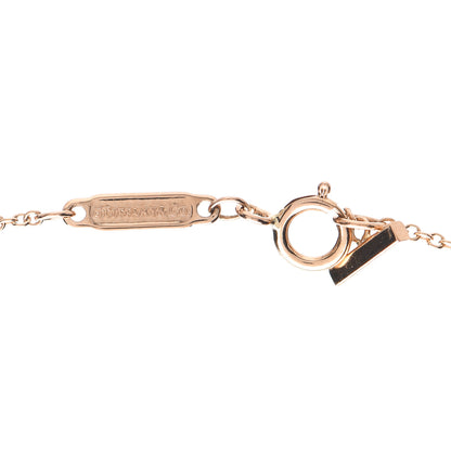 Tiffany 18K Rose Gold Diamond Mini T Smile Pendant Necklace 4 of 5