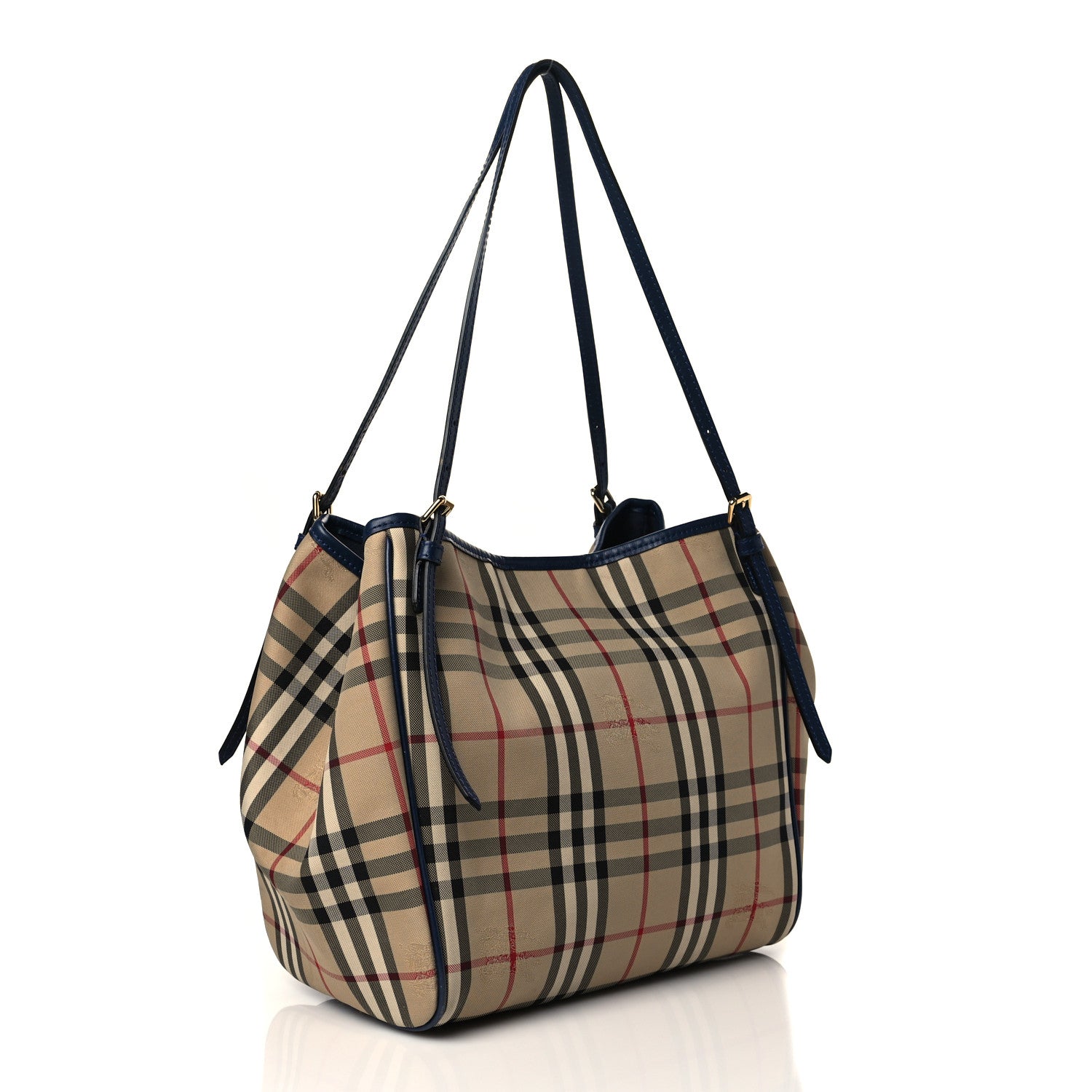 Burberry House Check Small Canterbury Tote Navy 3 of 10