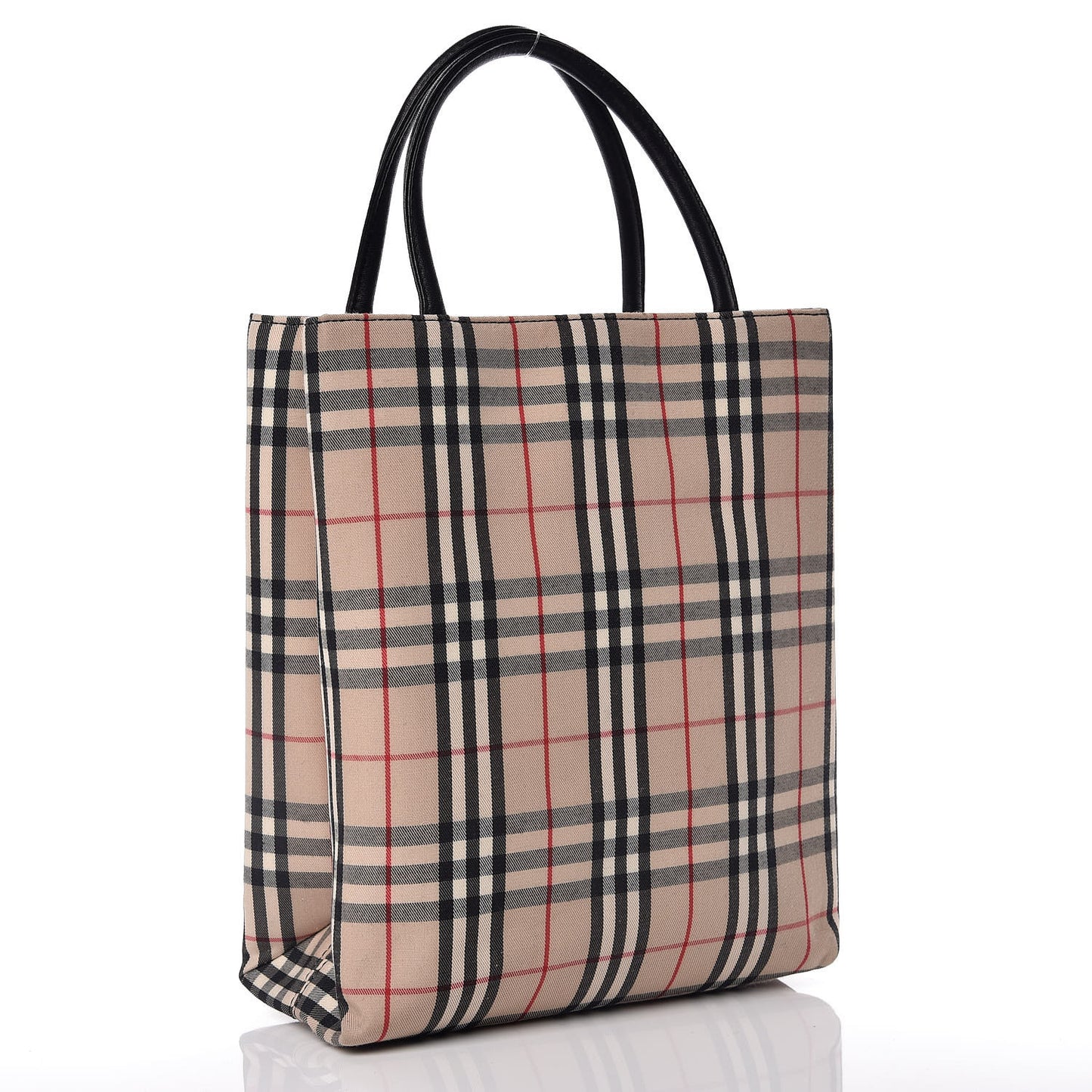 Canvas House Check Small Tote Black