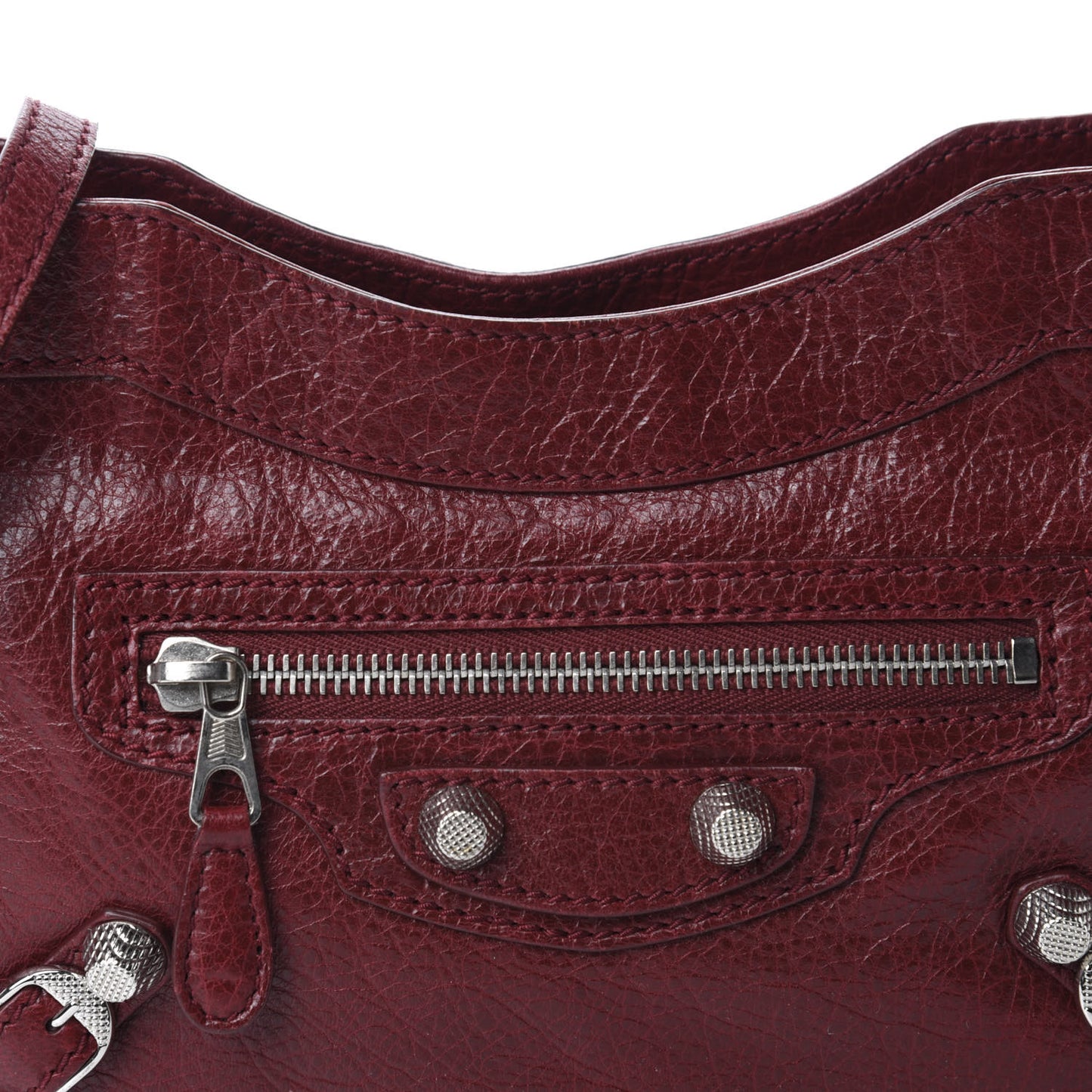 Agneau Giant 12 Silver Hardware Hip Rouge Cerise