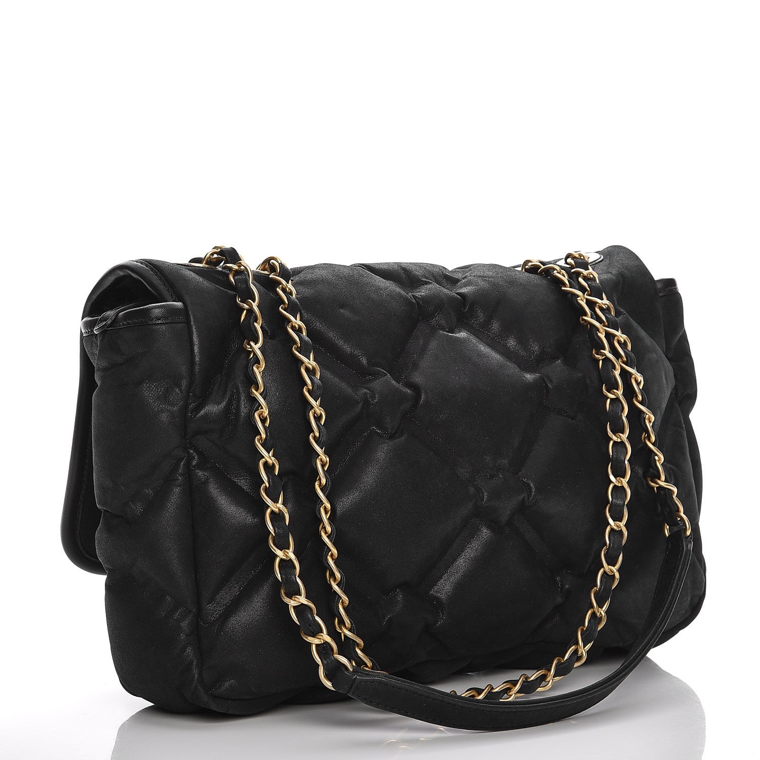 Chanel Calfskin Quilted Large Chesterfield Flap Black 4 of 9