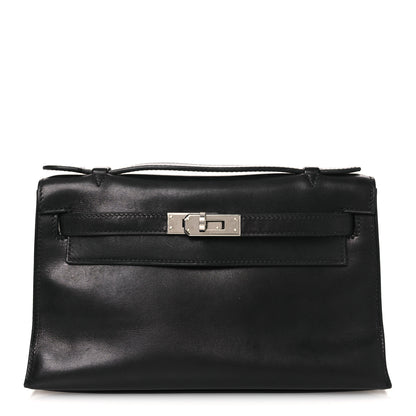 Hermes Box Kelly Pochette Clutch Black 1 of 12