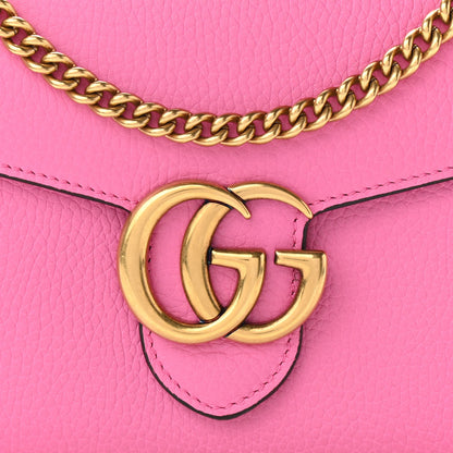 Gucci Cellarius Calfskin GG Marmont Chain Wallet Pink Tropical Flower 8 of 10