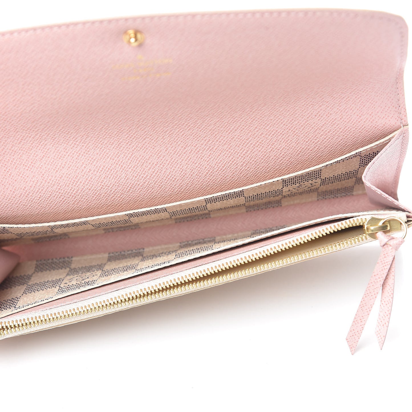 Damier Azur Emilie Wallet Rose Ballerine