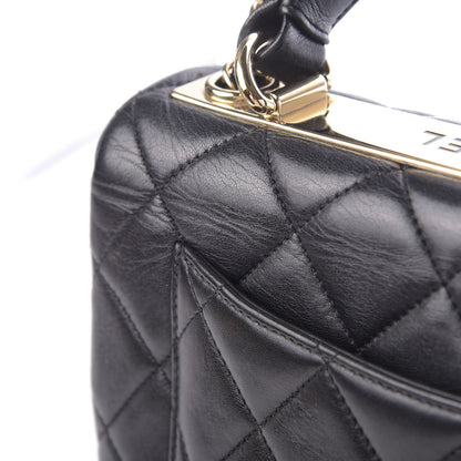 Chanel Lambskin Quilted Small Trendy CC Dual Handle Flap Bag Black 13 of 13