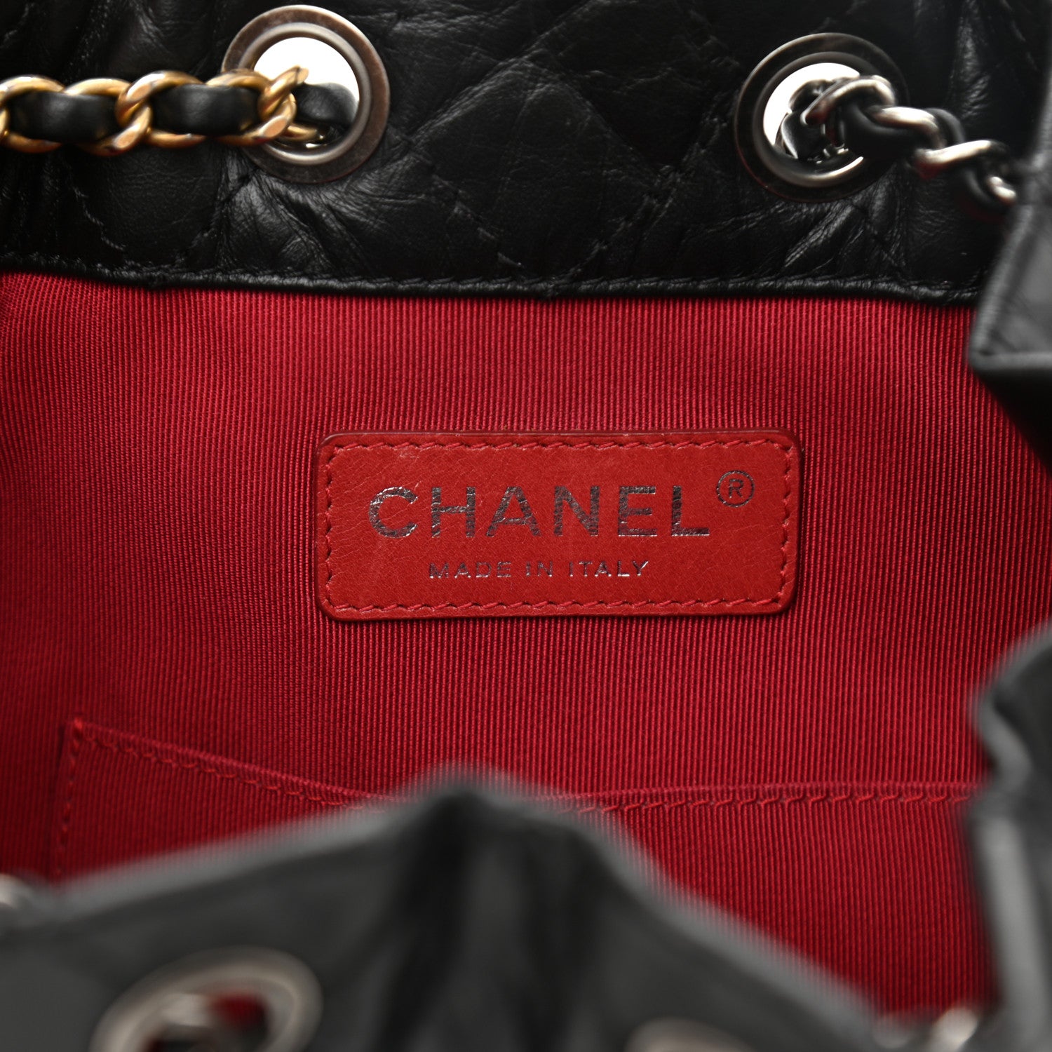 Chanel Aged Calfskin Quilted Small Gabrielle Backpack Black 6 of 8