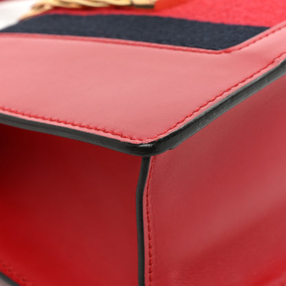 Gucci Calfskin Mini Sylvie Top Handle Bag Hibiscus Red 14 of 15