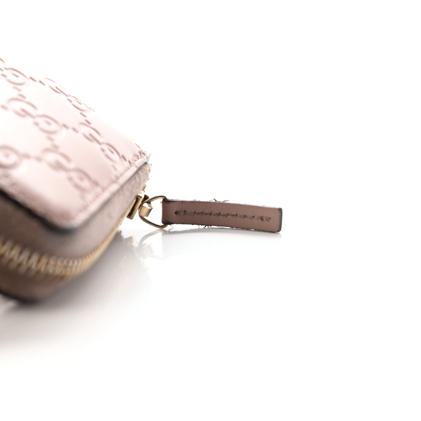 Guccissima Bow Zip Around Wallet Pink