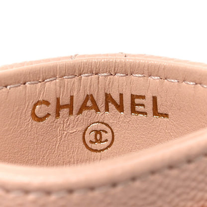Chanel Caviar Quilted Vertical Card Holder  Light Pink 6 of 8