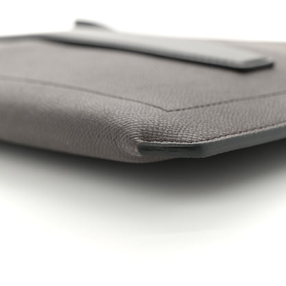 Tom Ford Grained Calfskin Portfolio Clutch With Handle Dark Brown Black 8 of 9