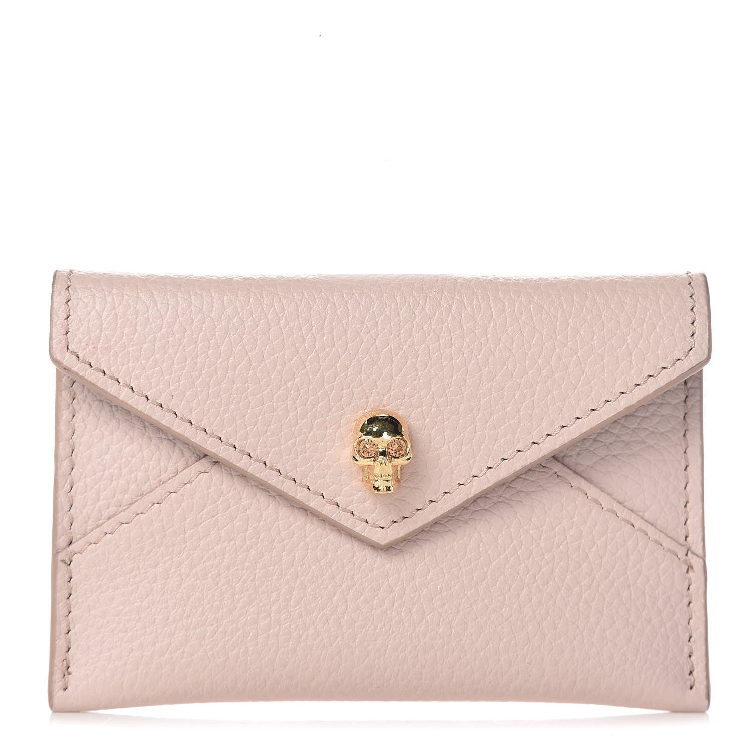 Alexander McQueen Calfskin Skull Envelope Card Holder Teint 1 of 6
