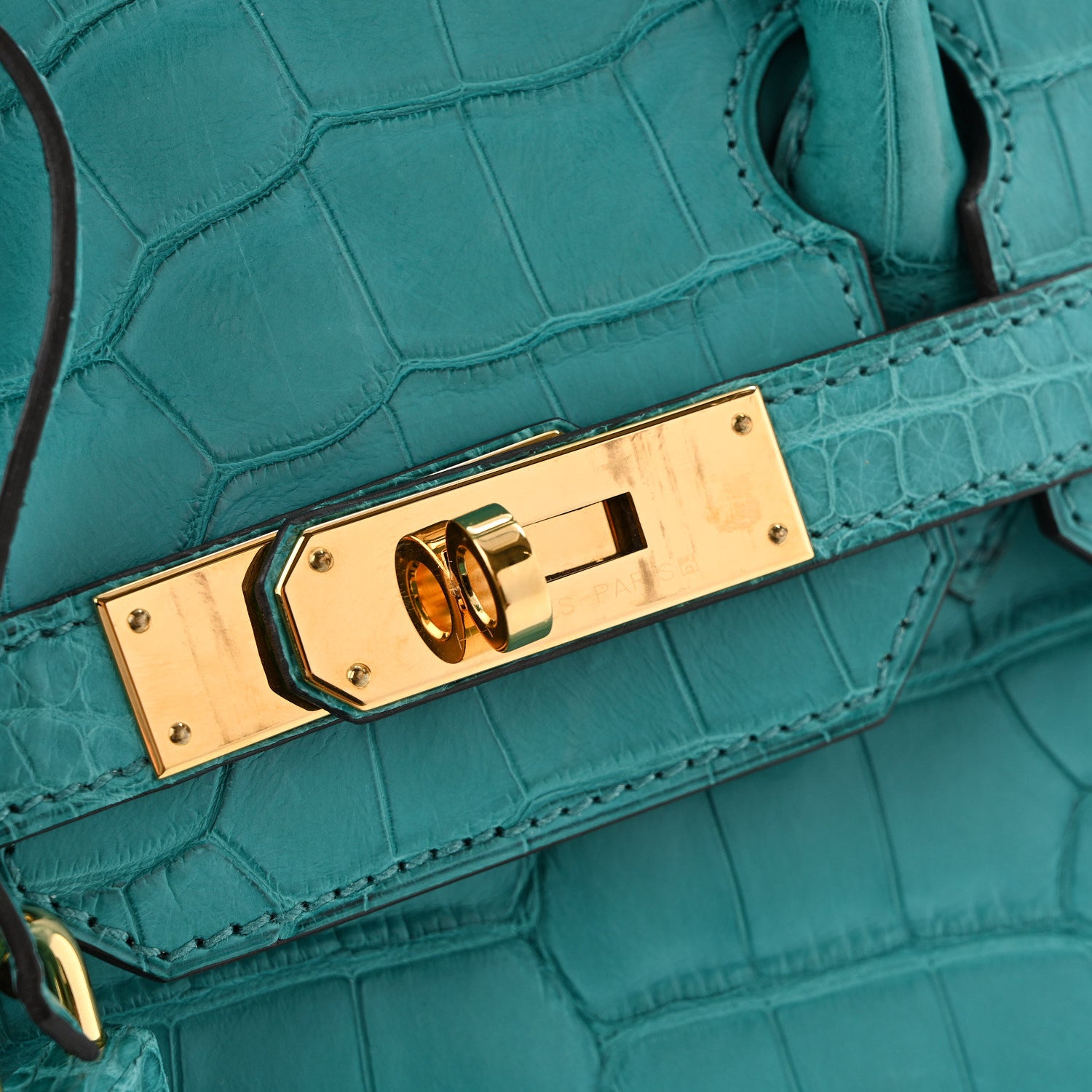 Hermes Matte Alligator Birkin 30 Bleu Paon 11 of 12