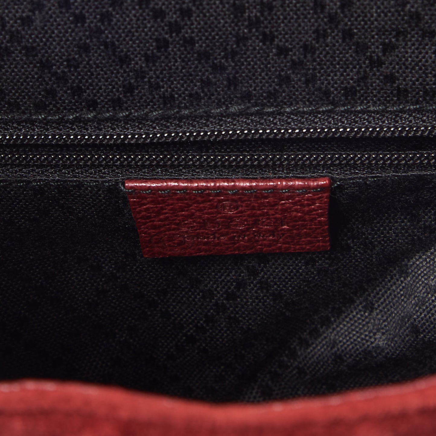 Suede Calfskin Bamboo Backpack Red