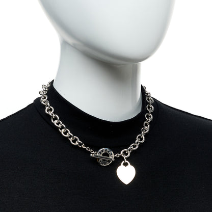 Tiffany Sterling Silver Heart Tag Toggle Necklace 2 of 4