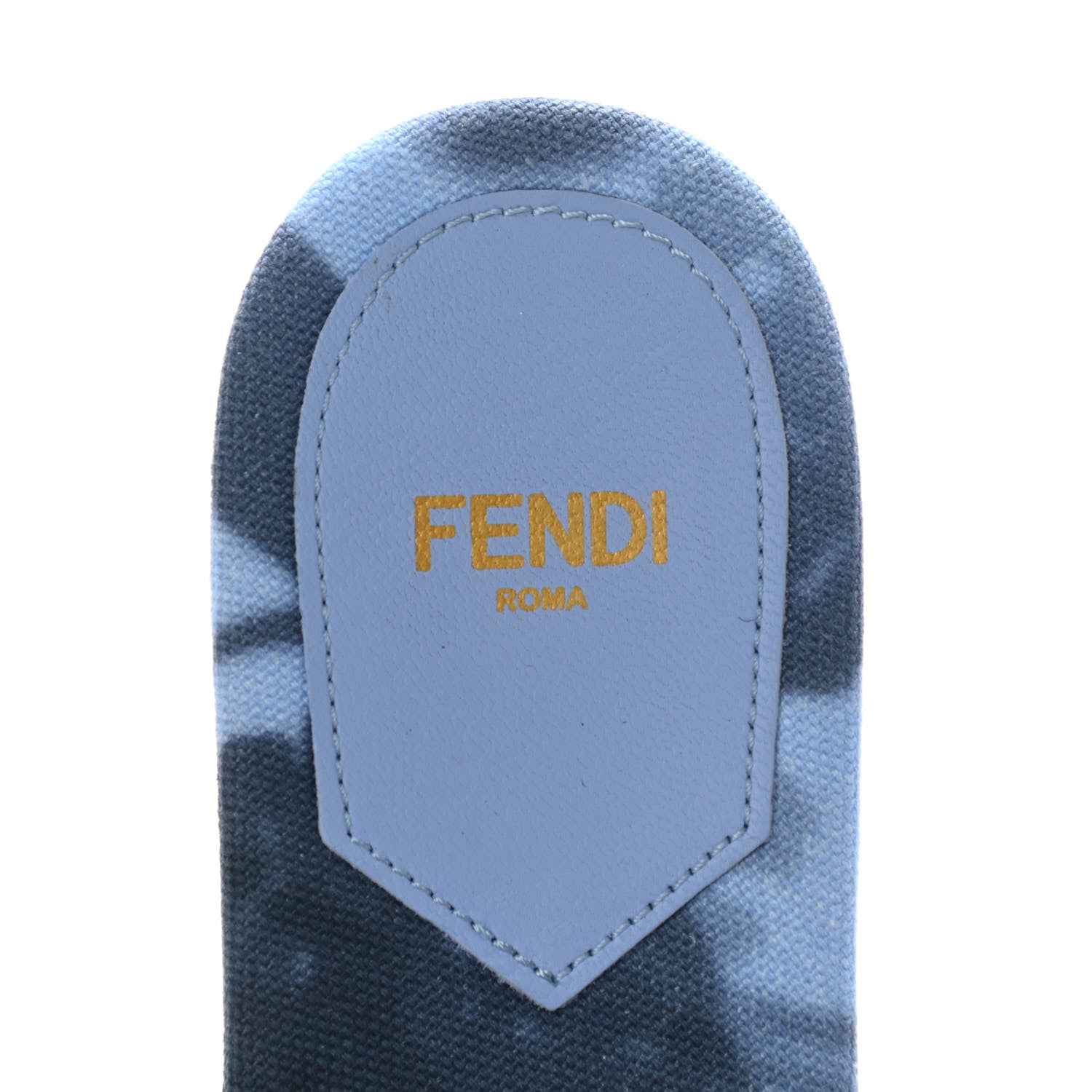 Fendi Canvas Floral Print Logo Flat Slide Sandals 35 Sagittarius Black 6 of 7