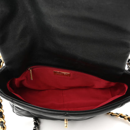 Chanel Lambskin Quilted Large Chanel 19 Flap Black 5 of 10