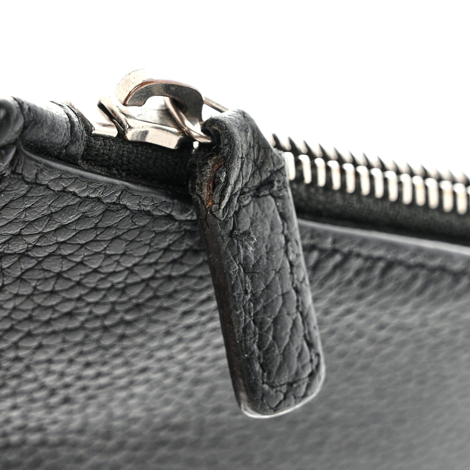Saint Laurent Grained Calfskin 5 Fragments Zip Pouch Card Holder Black 10 of 10