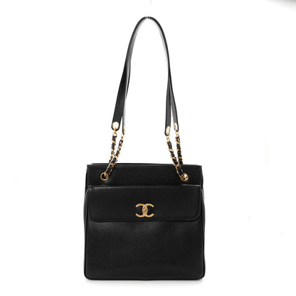 Chanel Caviar Flap Shoulder Bag Black 1 of 10