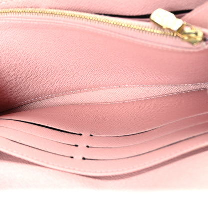 Louis Vuitton Damier Ebene Sarah Wallet NM Rose Ballerine 5 of 10