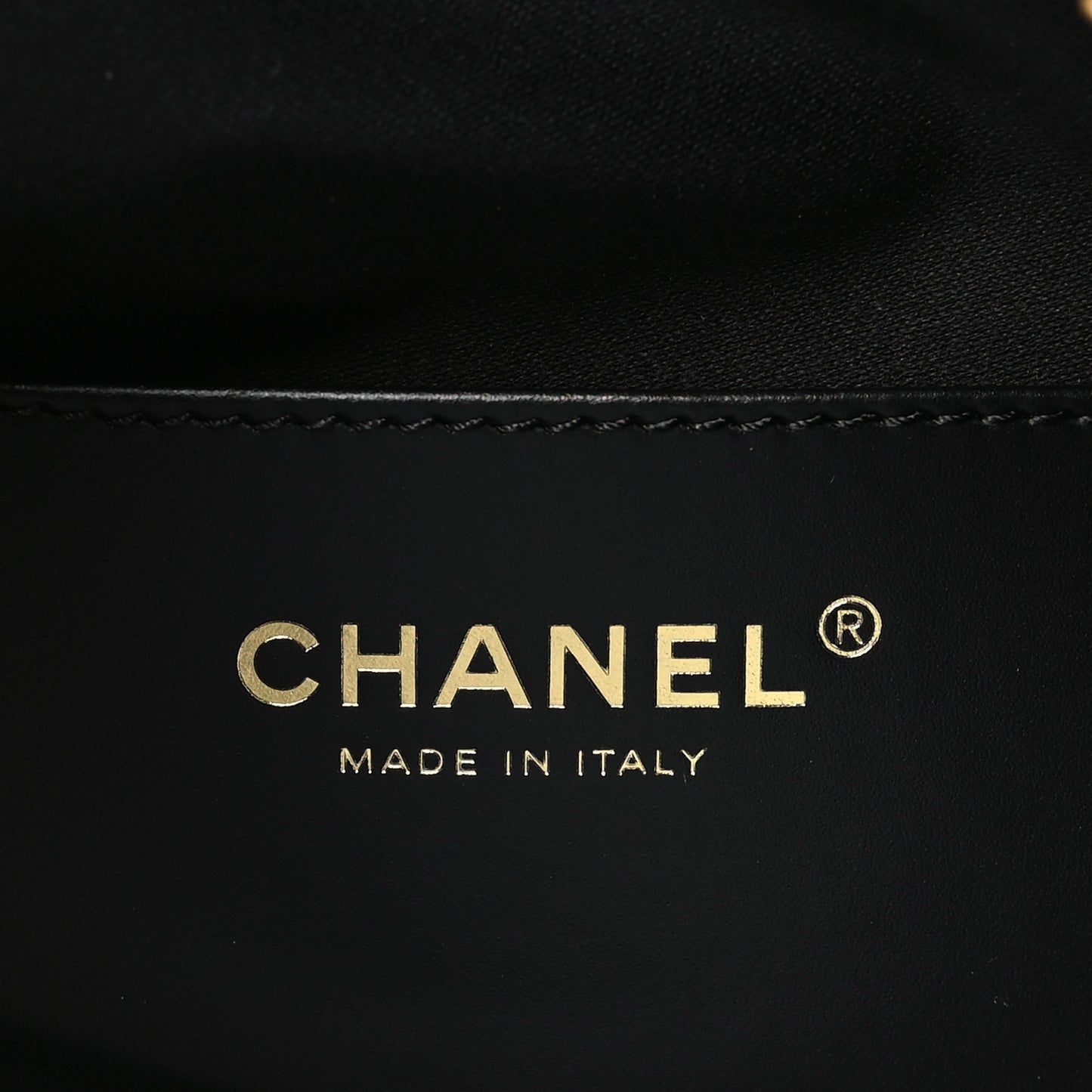 Caviar Quilted Medium Chanel 25 Handbag Black