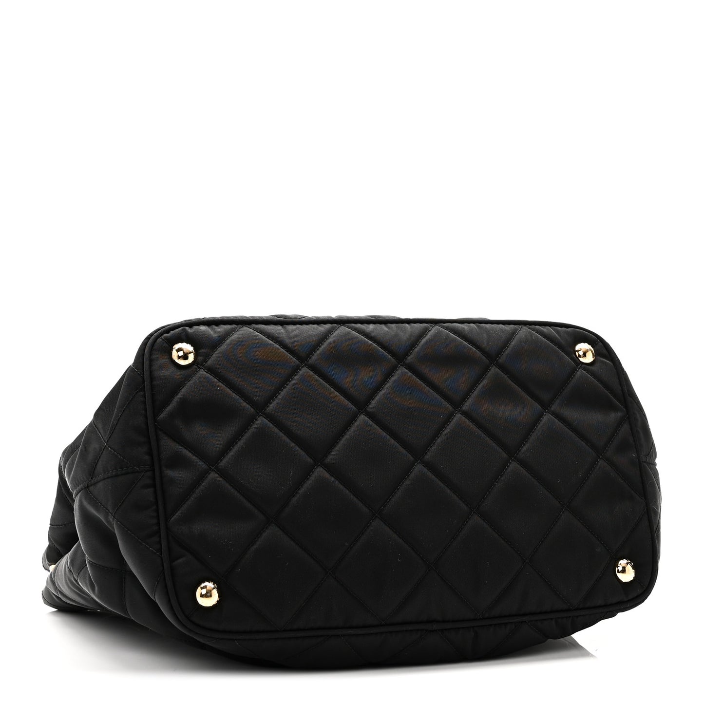 Nylon Tessuto Impuntu Quilted Tote Black