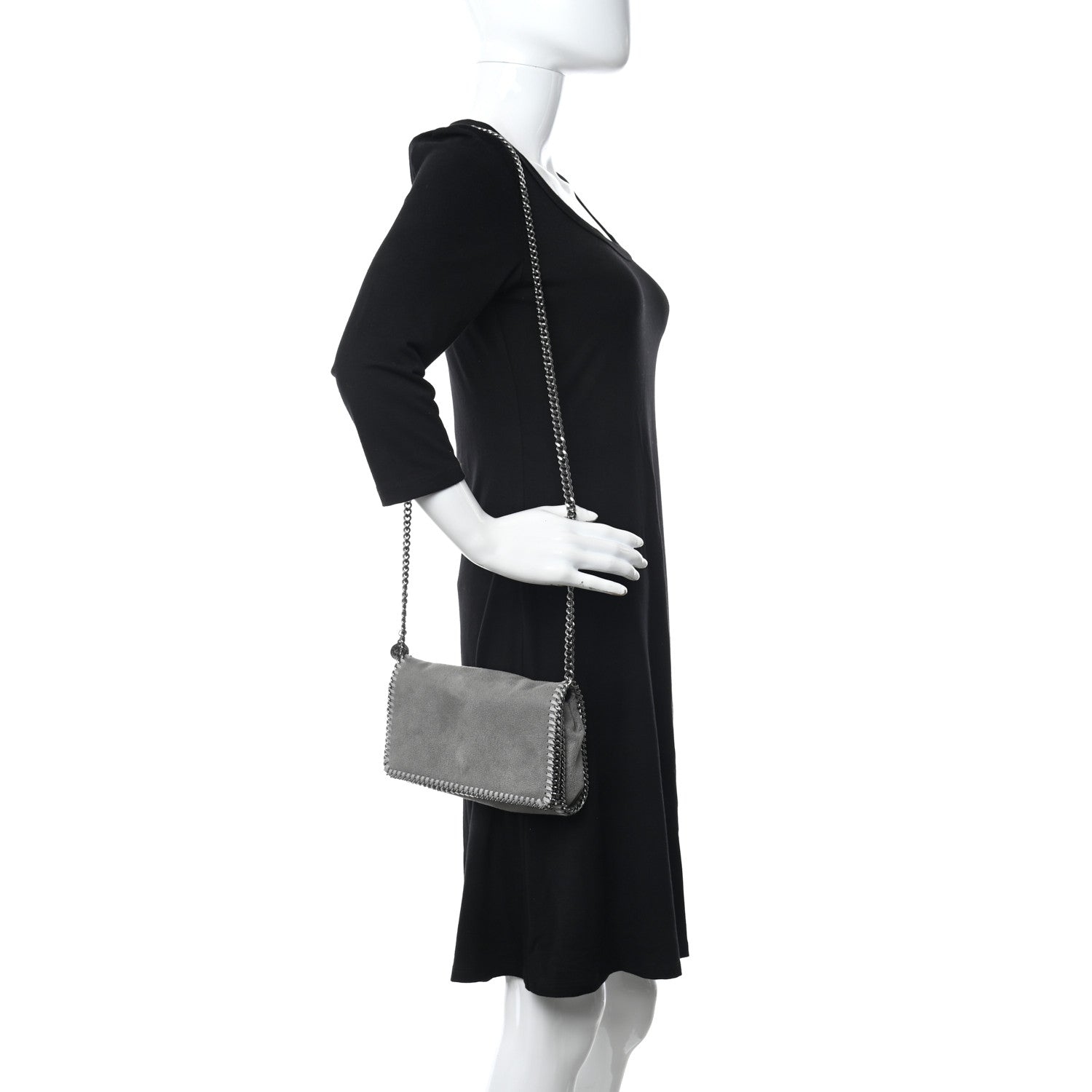 Stella McCartney Shaggy Deer Falabella Crossbody Bag Light Grey 2 of 10