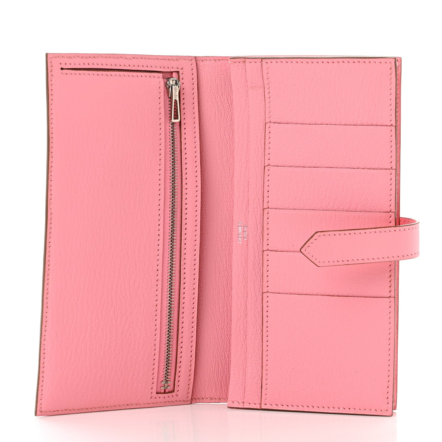 Hermes Chevre Mysore Bearn Gusset Wallet Rose Confetti 5 of 8