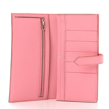 Hermes Chevre Mysore Bearn Gusset Wallet Rose Confetti 5 of 8