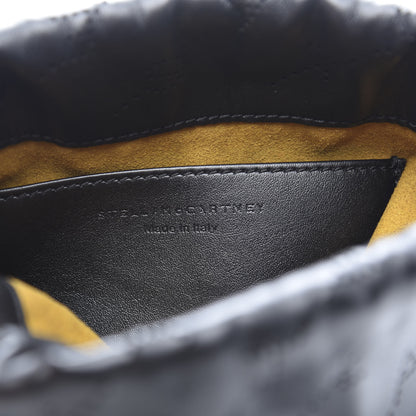 Stella McCartney Eco Alter Nappa Perforated Logo Mini Drawstring Backpack Black 5 of 9