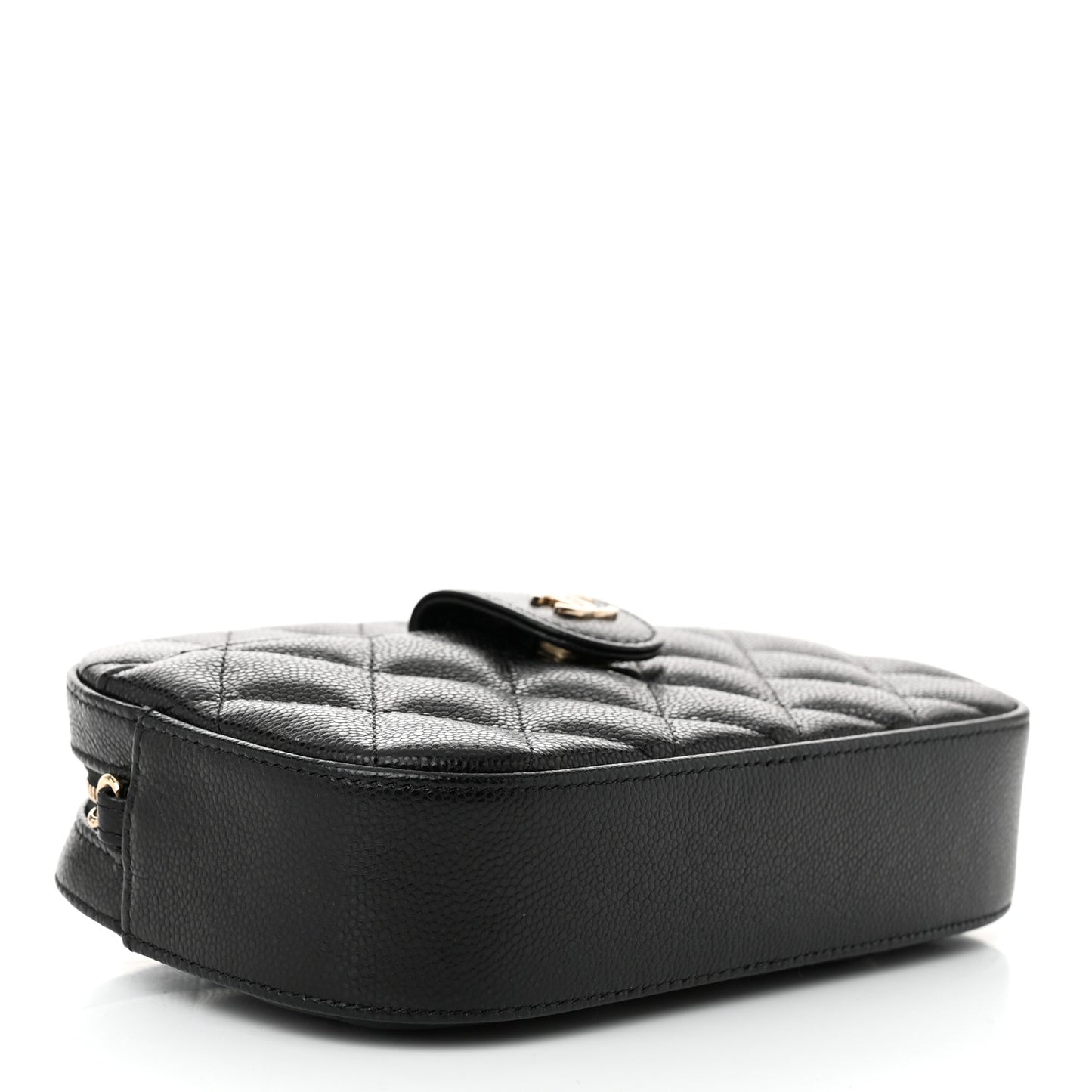 Caviar Quilted Chain Camera Bag Black