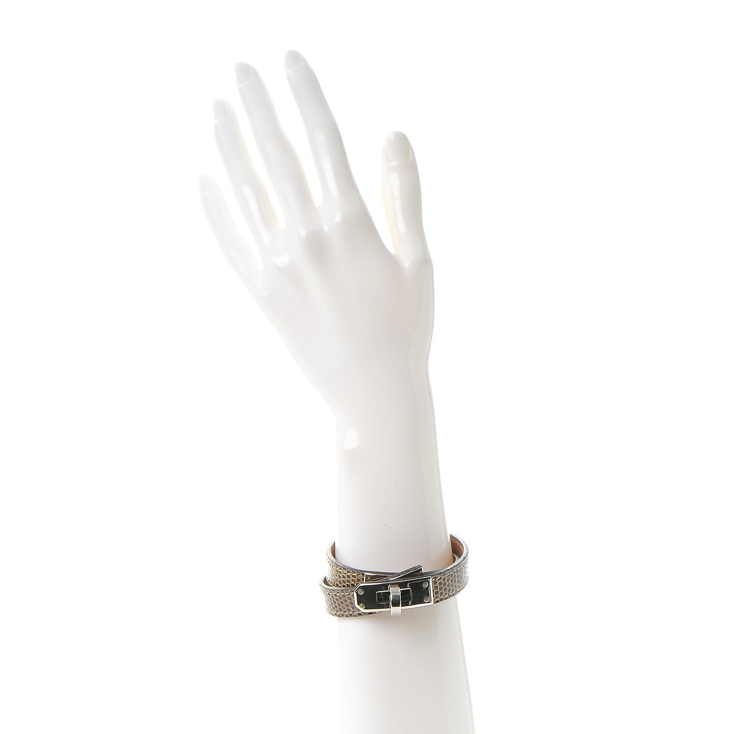 Hermes Lizard Kelly Double Tour Bracelet M Ombre 2 of 8