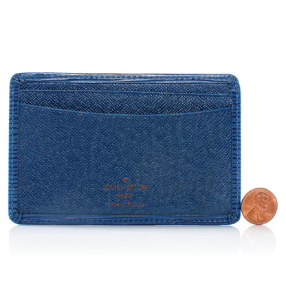 Louis Vuitton Epi Card Holder Blue 2 of 5