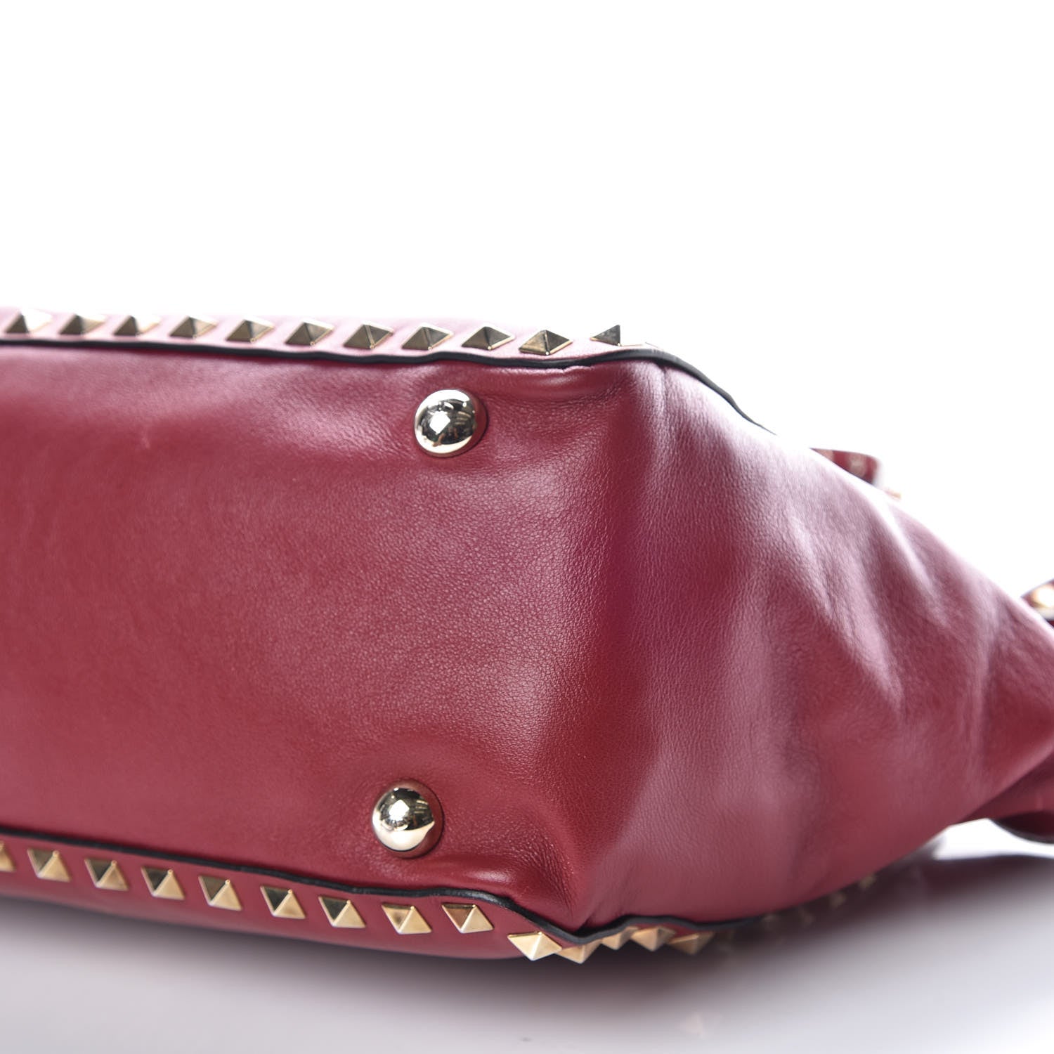 Valentino Garavani Vitello Small Rockstud Tote Scarlet 6 of 9