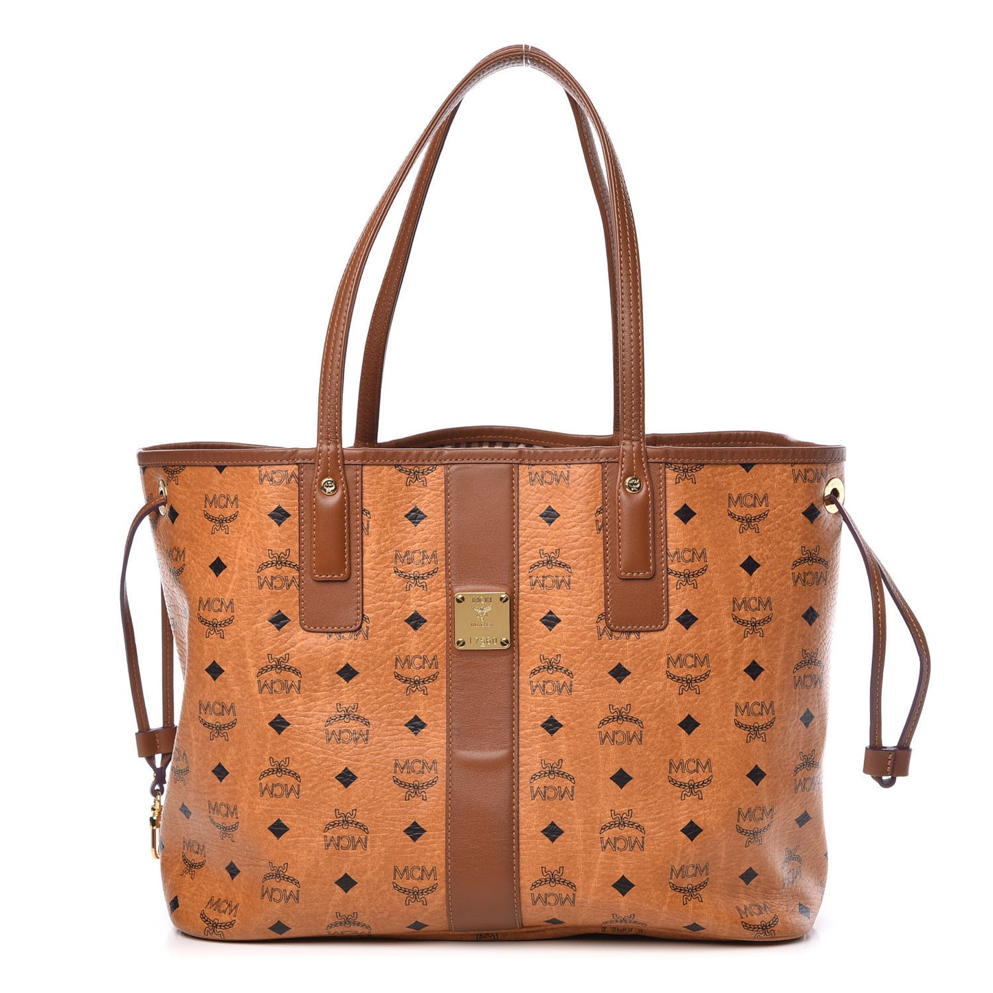 Visetos Medium Liz Reversible Shopper Tote Cognac