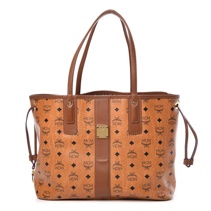 MCM Visetos Medium Liz Reversible Shopper Tote Cognac 1 of 16