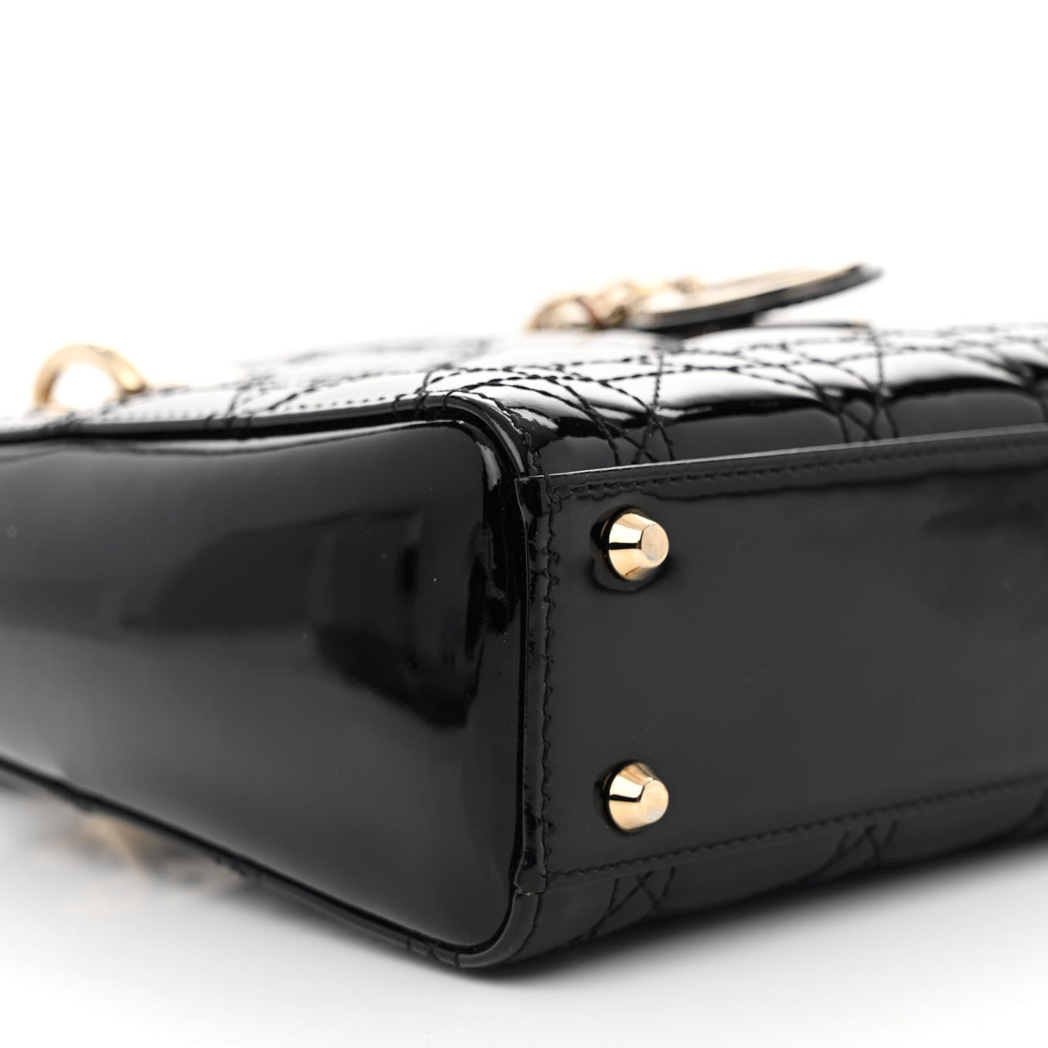 Christian Dior Patent Cannage Mini Lady Dior Black 9 of 11