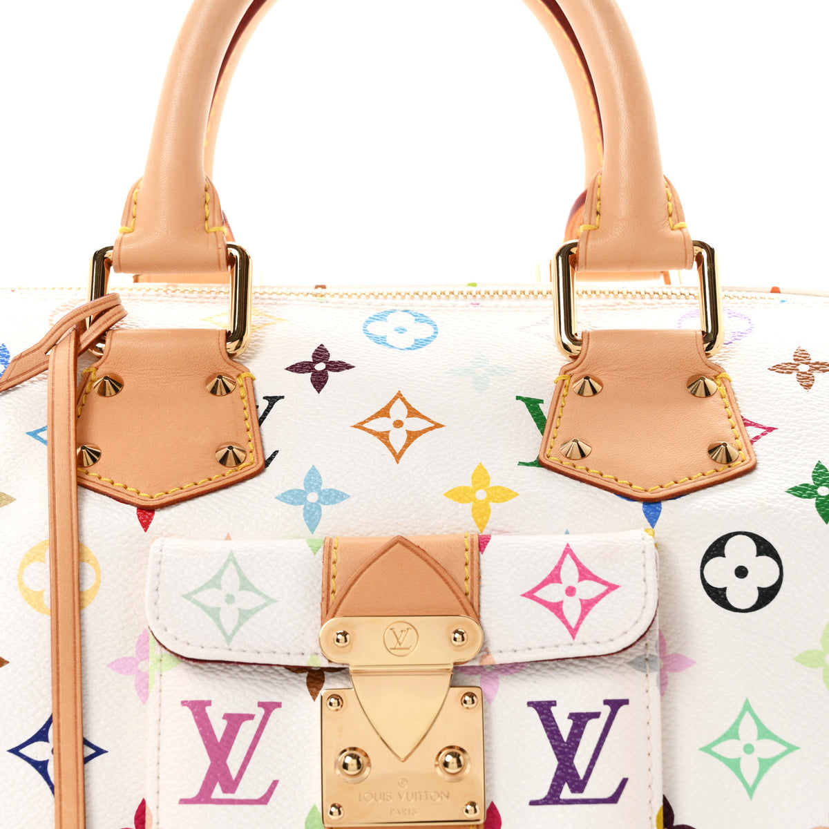 Louis Vuitton Monogram Multicolor Speedy 30 White 7 of 9