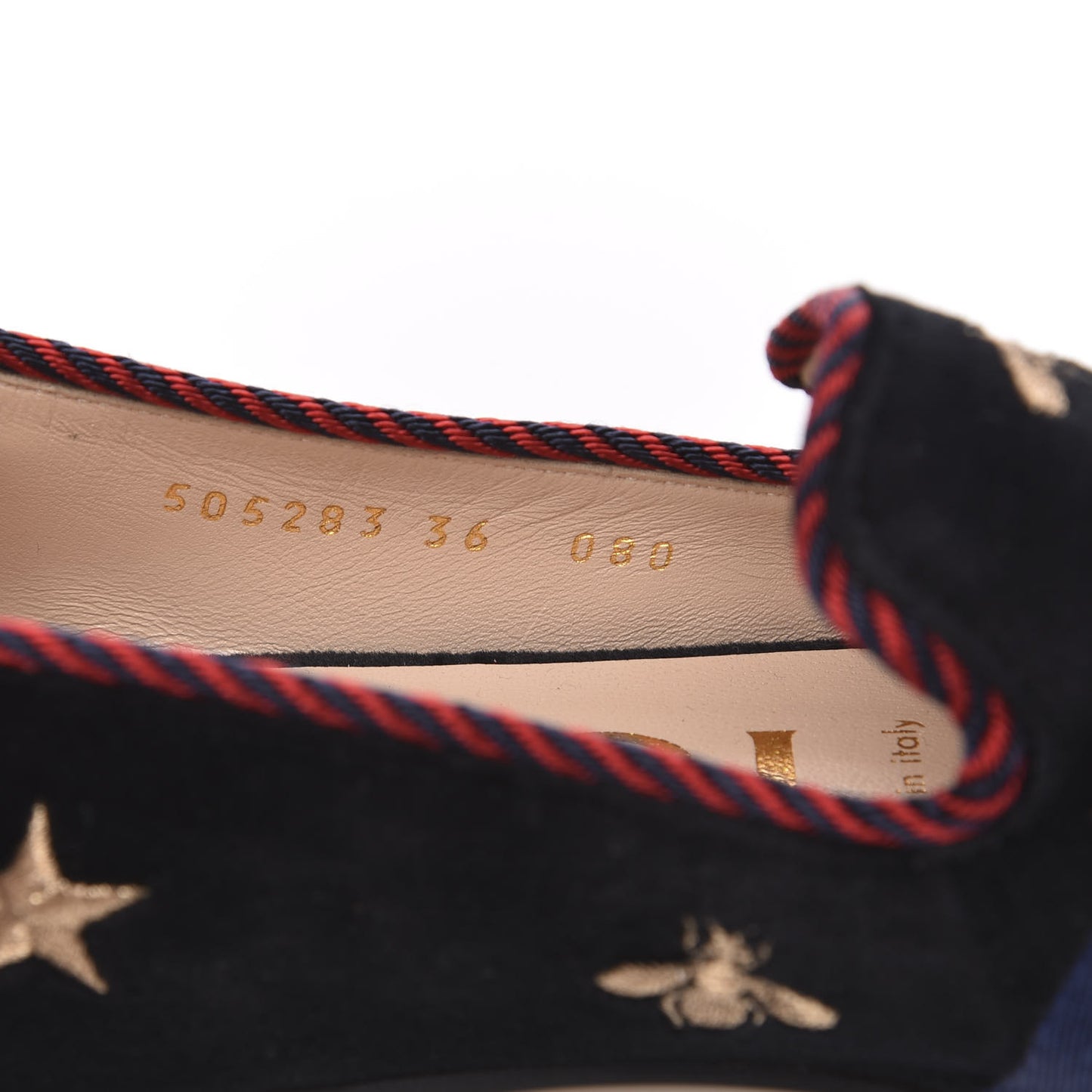 Velvet Bee Star Embroidered Sylvie Bow Loafers 36 Black